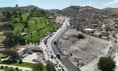 Şanlıurfa'da "Kültür ve Turizm Yolu"nda sıcak asfalt çalışması başladı