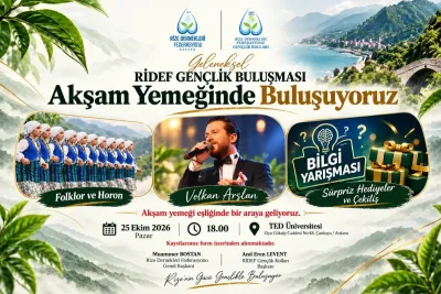 Rizeli üniversiteliler RİDEF’in akşam yemeğinde buluşuyor